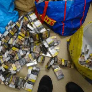 18.000 de țigarete descoperite de polițistii de frontieră din cadrul Sectorului Poliției de Frontieră Giurgiu
