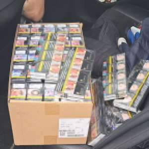 18.000 de țigarete descoperite de polițistii de frontieră din cadrul Sectorului Poliției de Frontieră Giurgiu