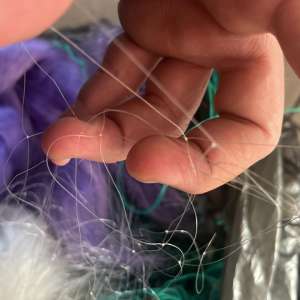 Plase de pescuit tip monofilament descoperite în PTF Oancea