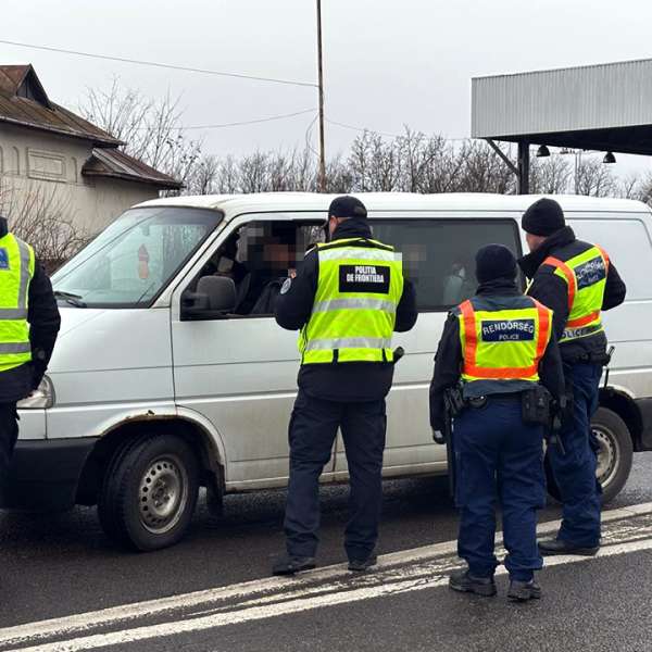 Acțiune comună a polițiștilor de frontieră rom&acirc;ni și maghiari&nbsp;&icirc;n județul Satu Mare