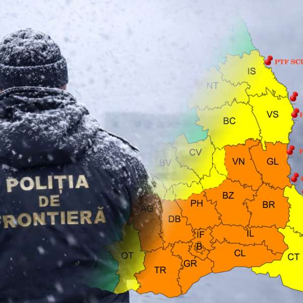 ATENȚIONARE PRIVIND CONDIȚIILE METEO ȘI TRANZITAREA FRONTIEREI