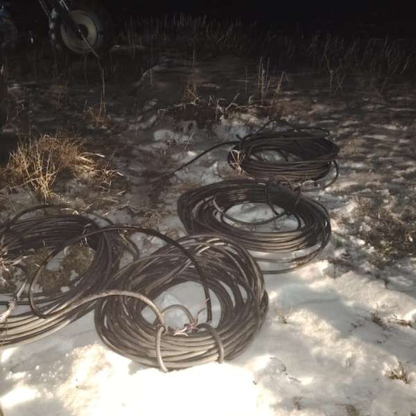 Depistați de către polițiștii de frontieră de la St&acirc;nca &icirc;n timp ce tăiau cabluri din sistemul de irigaţii