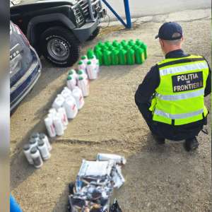 Aproape o tonă de insecticid fără acte, confiscată la Satu Mare; patru persoane cercetate penal