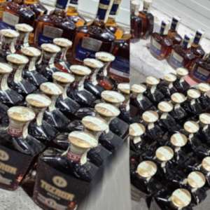 Butelii cu agent refrigerant, alcool și țigări, ridicate pentru transport ilegal și contrabandă în PTF Oancea