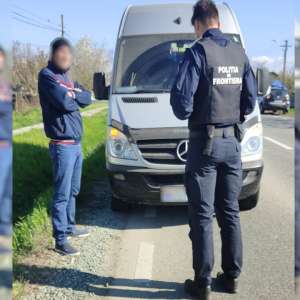 Aflat fără drept la volan, cercetat de polițiștii de frontieră hușeni