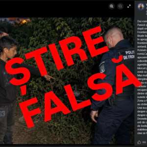 DEZMINȚIRE - ȘTIRE FALSĂ