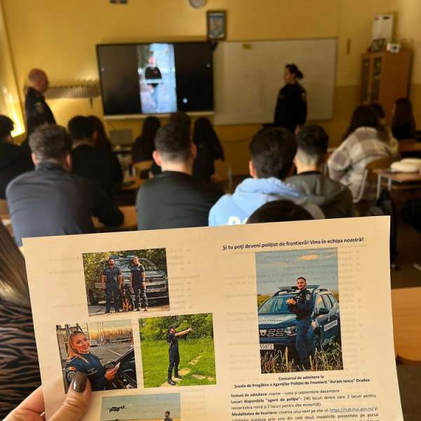 Informări despre Poliția de Frontieră în mediul școlar, la Timișoara