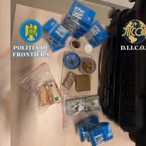 Cetățean ucrainean reținut pentru trafic internațional de droguri de risc, pe Aeroportul Internațional Mihail Kogălniceanu