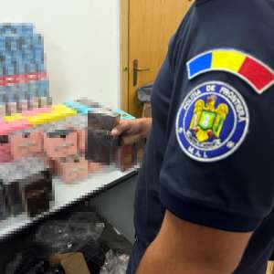 Acțiuni BLITZ la Giurgiu și Calafat: peste 9.000 de produse susceptibile a fi contrafăcute, în valoare de aproximativ 1,8 milioane de lei, confiscate de polițiștii de frontieră