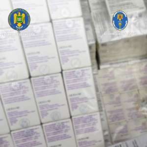 Flacoane cu soluție injectabilă pe bază de toxină botulinică, în valoare de peste 3,3 milioane de lei, descoperite la Calafat