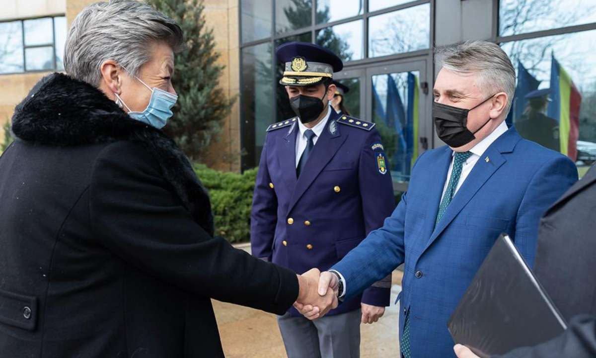 Vizita comisarului european pentru Afaceri Interne, doamna Ylva Johansson, la Centrul Operațional de Coordonare al Poliţiei de Frontieră