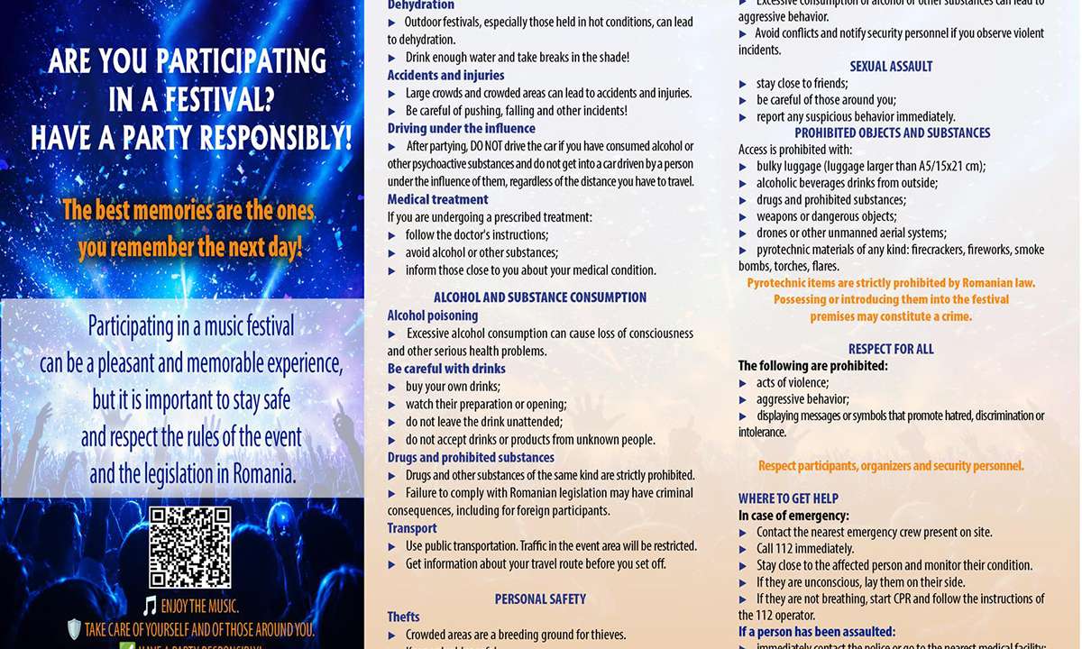 Are you attending a festival? Party responsibly!